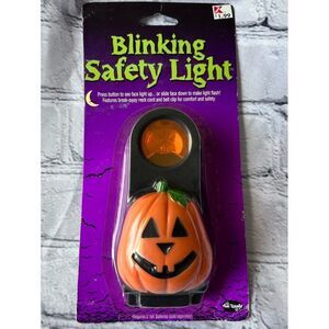 Vintage‎ Rare 1990's Blinking Pumpkin Halloween Trick or Treat  Saftey Light